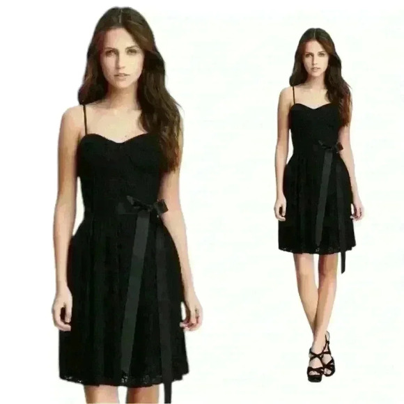Isaac Mizrahi New York Black Eyelet Fit & Flare Dress Size 8 - Picture 1 of 14